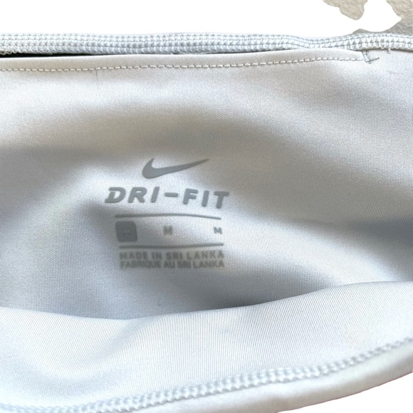 Nike Dri-Fit Light Gray & Red Leggings / Running Pants w/ Large Logo in Size Med - Picture 10 of 13